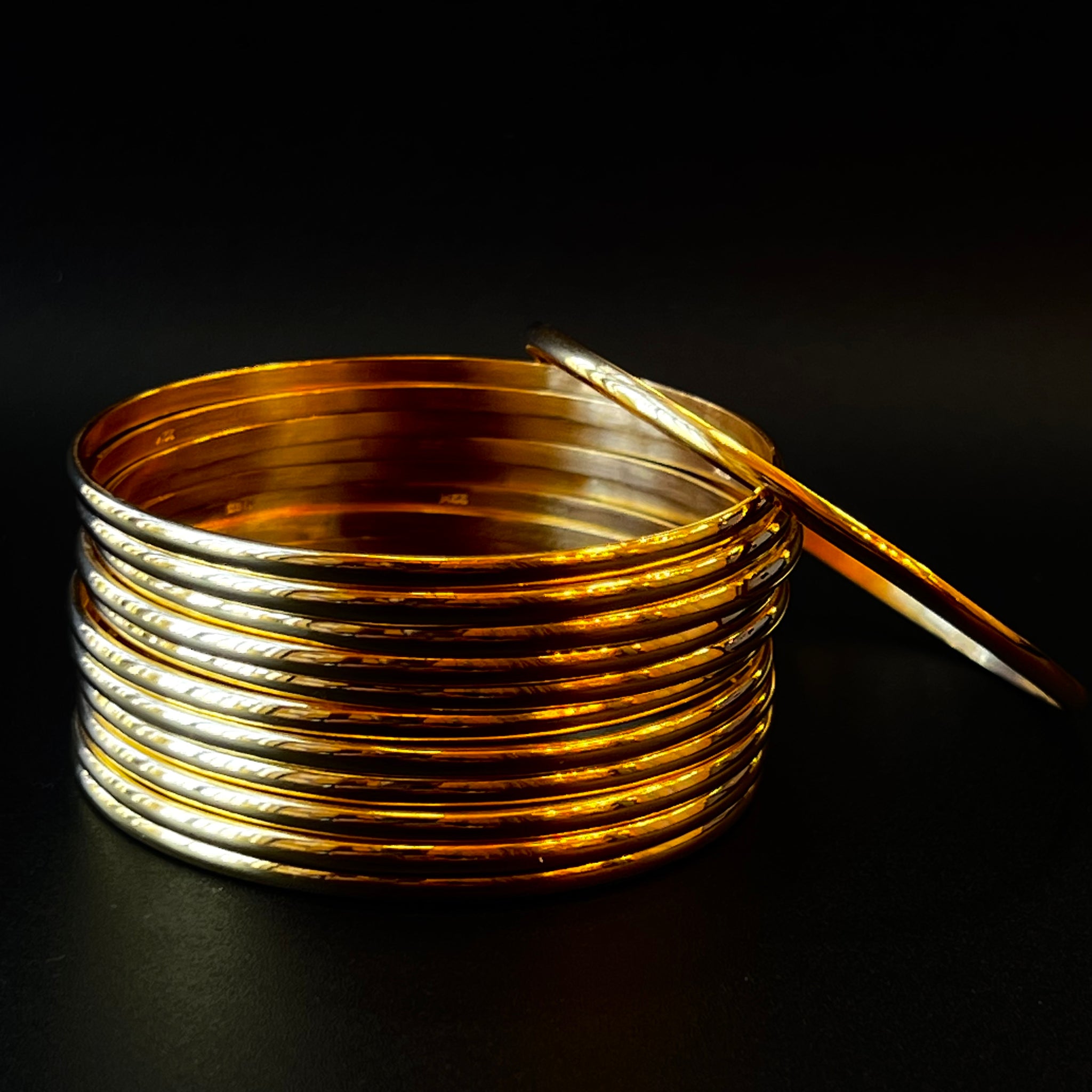 22K Gold Ladies Bangles Set