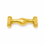 Gold Handshake Pendant Necklace - vijaya jeweller - featured