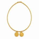 Gold Necklace Traditional Coin Pendant Necklace - vijaya jeweller - featured