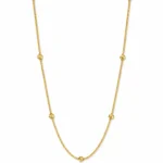 Gold-Tone Beaded Station Chain Necklace- vijaya jeweller - featured