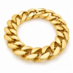 Gold-Tone Chunky Curb Link Bracelet - vijaya jeweller - featured