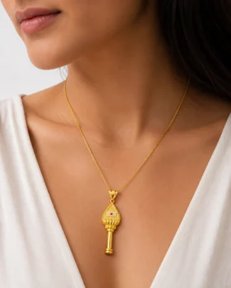 Gold-Tone Divine Tilak Key Pendant -- vijaya jeweller - gallery