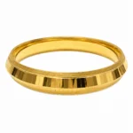 Gold-Tone Faceted Classic Bangle Bracelet - vijaya featured