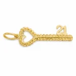 Gold-Tone Key Pendant Necklace - featured