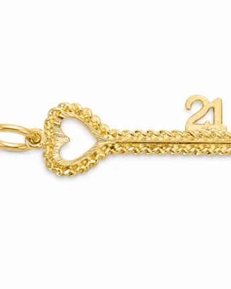 Gold-Tone Key Pendant Necklace - featured