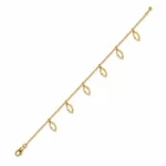 Gold-Tone Leaf Charm Chain Bracelet vijaya jeweller - featureed