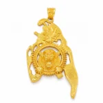 Gold-Tone Lion Emblem Pendant - vijaya jeweller - featured