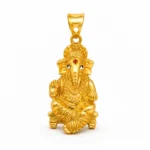 Gold-Tone Lord Ganesha Pendant viajaya jeweller - featured