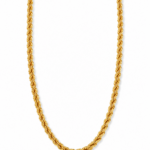 Gold-Tone Rope Chain Necklace - vijaya jeweller - featured