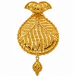 Gold-Tone Teardrop Filigree Pendant vijaya jeweller - featured