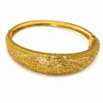 Gold-Tone Wide Filigree Cuff Bracelet featured