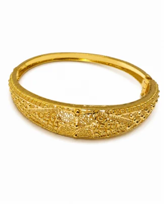 Gold-Tone Wide Filigree Cuff Bracelet featured