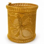 Gold-Tone Wide Floral Filigree Cuff Bracelet gallewry