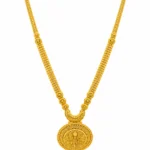 Royal Lotus Medallion Long Gold Necklace - vijaya jeweller-featured