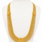 Traditional Gold Floral Layered Long Necklace- vijaya jeweller - feautured