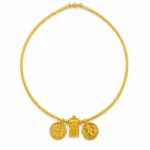 Traditional Gold Plated Temple Pendant Necklace